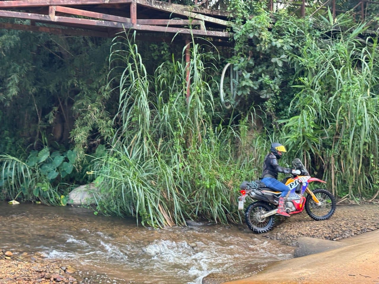 Rally through the river crossing.