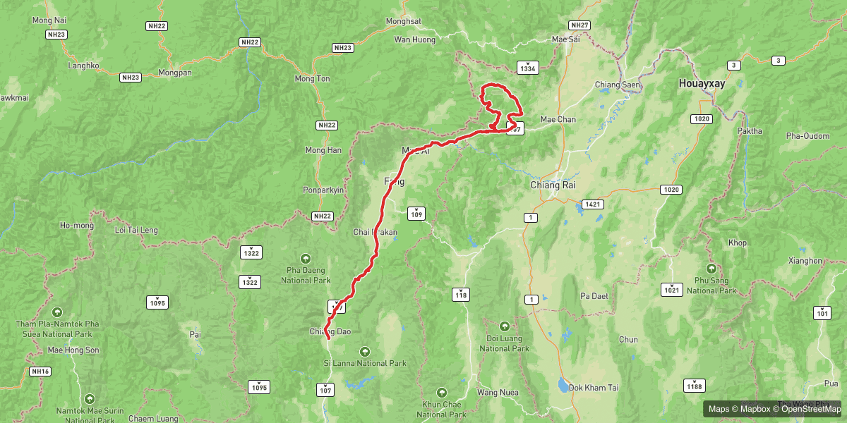 Day two, out to the border ridge above Mae Salong and down to Baan Therd Thai.