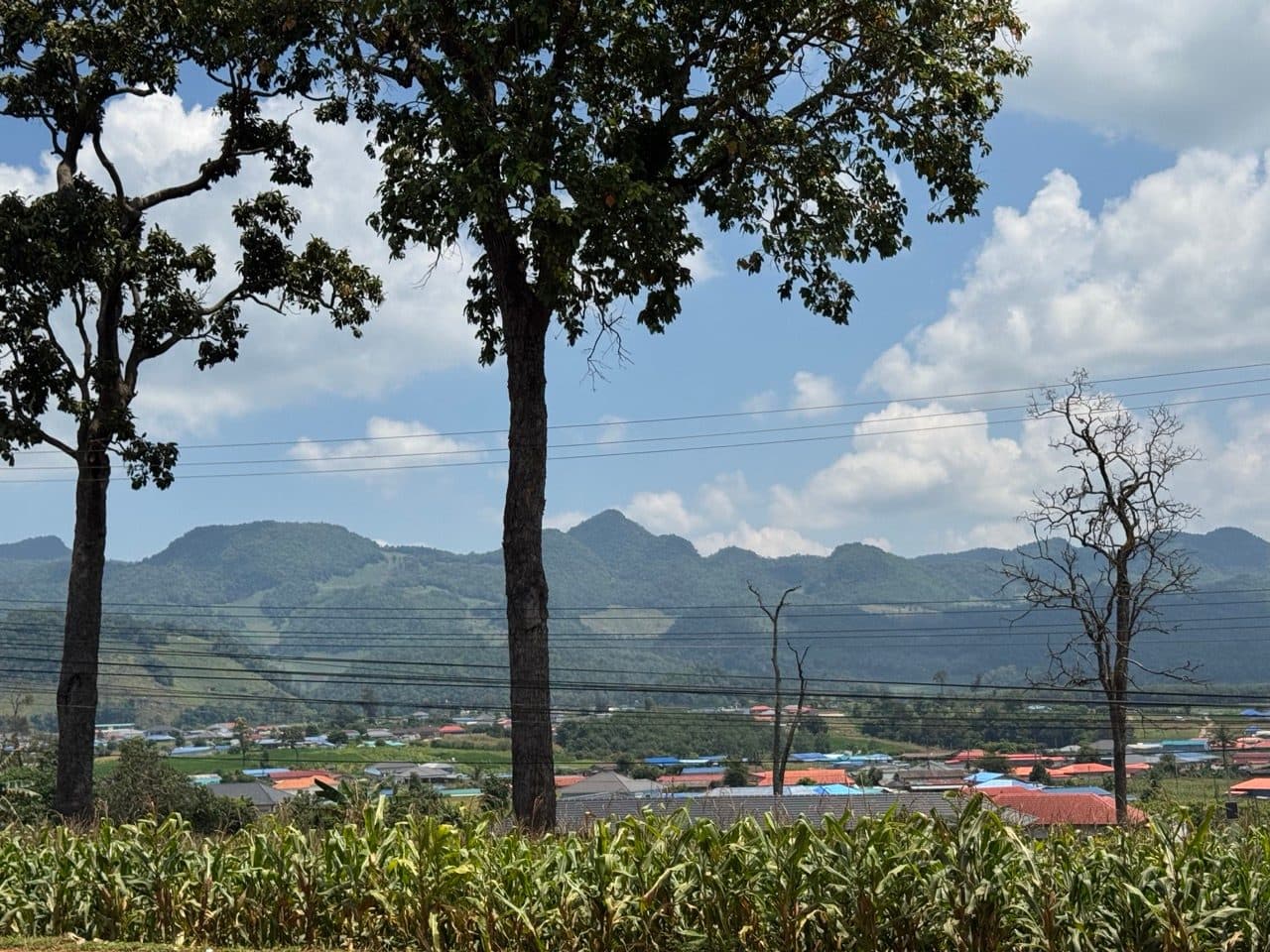 Looking over Arunothai from the road in.