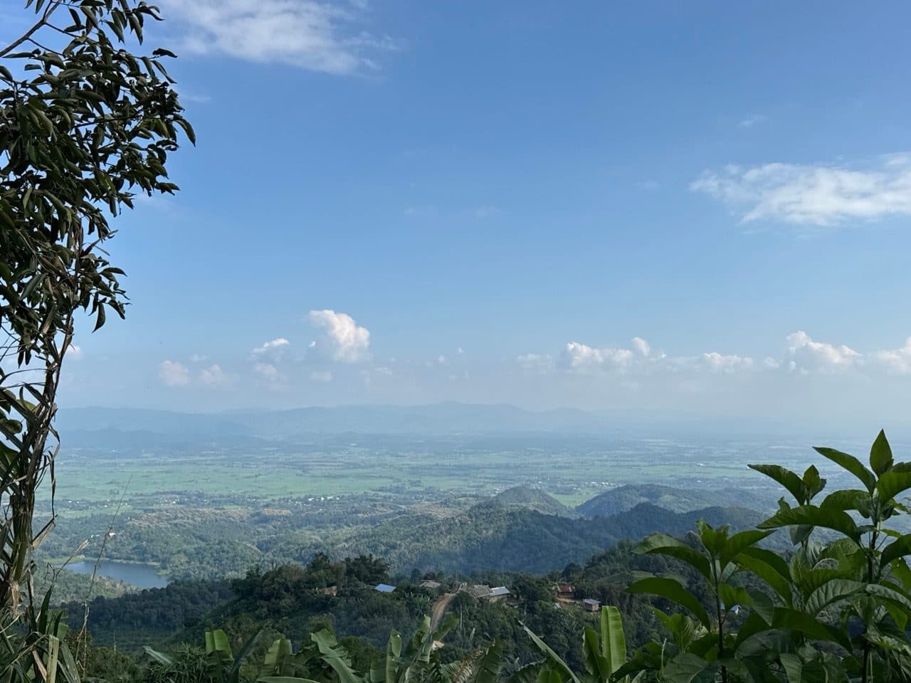 The Fang valley from the ridge above the park boundary.