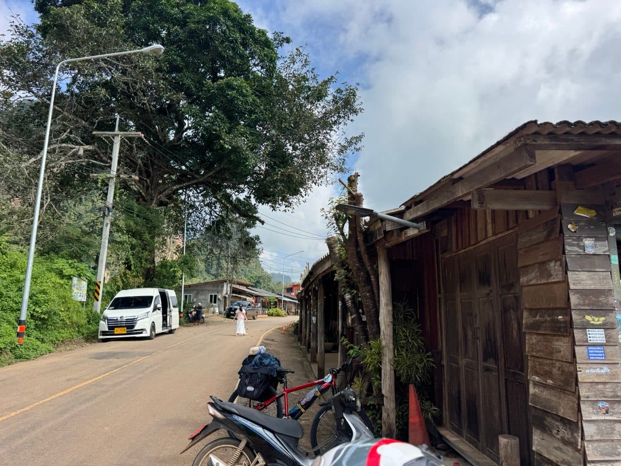 The street through Ban Jabo village.