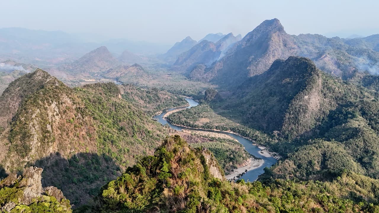 The Salween River corridor — riding north from Mae Sariang toward Tha Song Yang through remote Karen territory