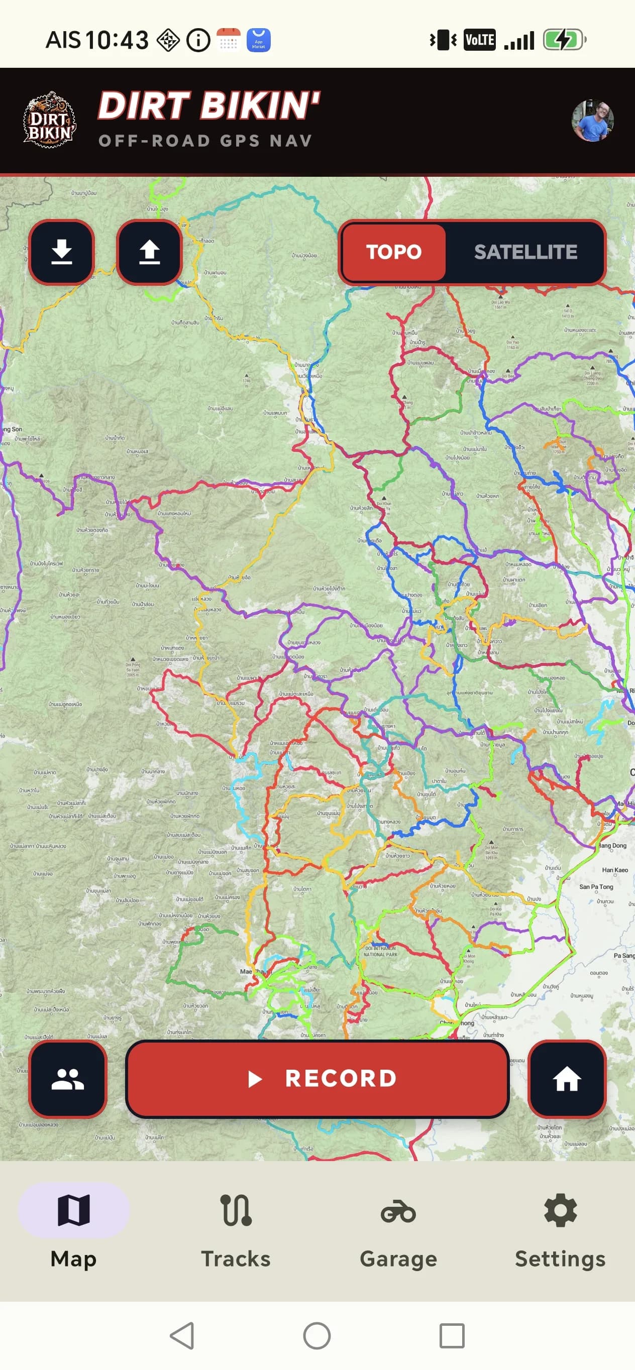 Offline topo & satellite maps