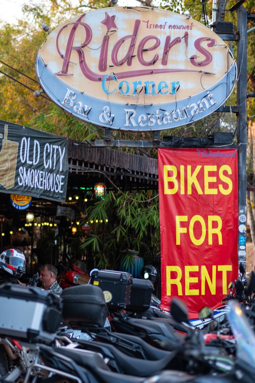 Riders Corner — dirt bike rental and tour base in the heart of Chiang Mai